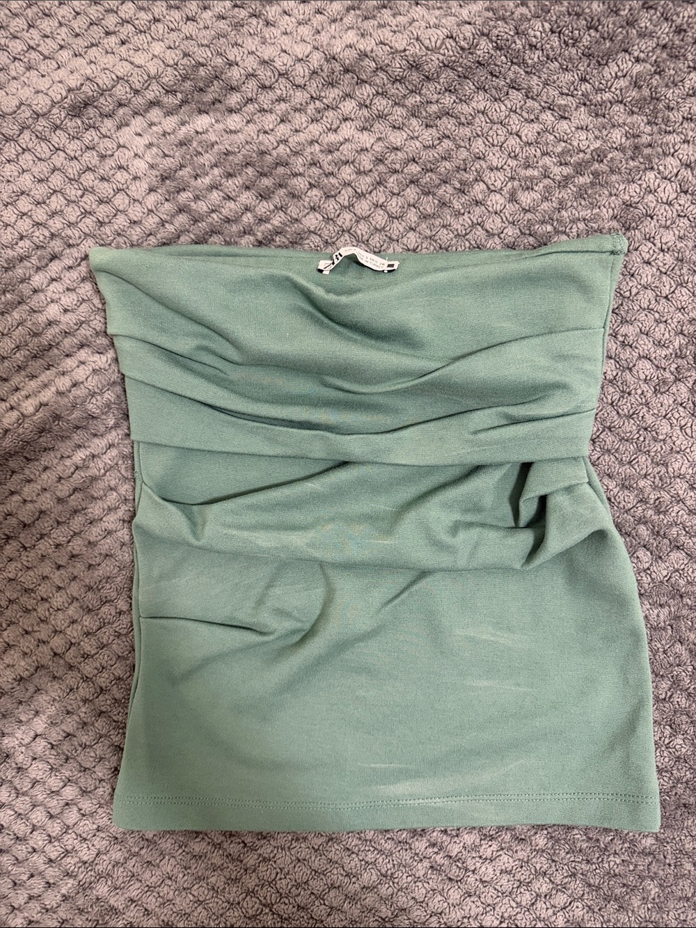 Zara Strapless Ruched Mint Dress